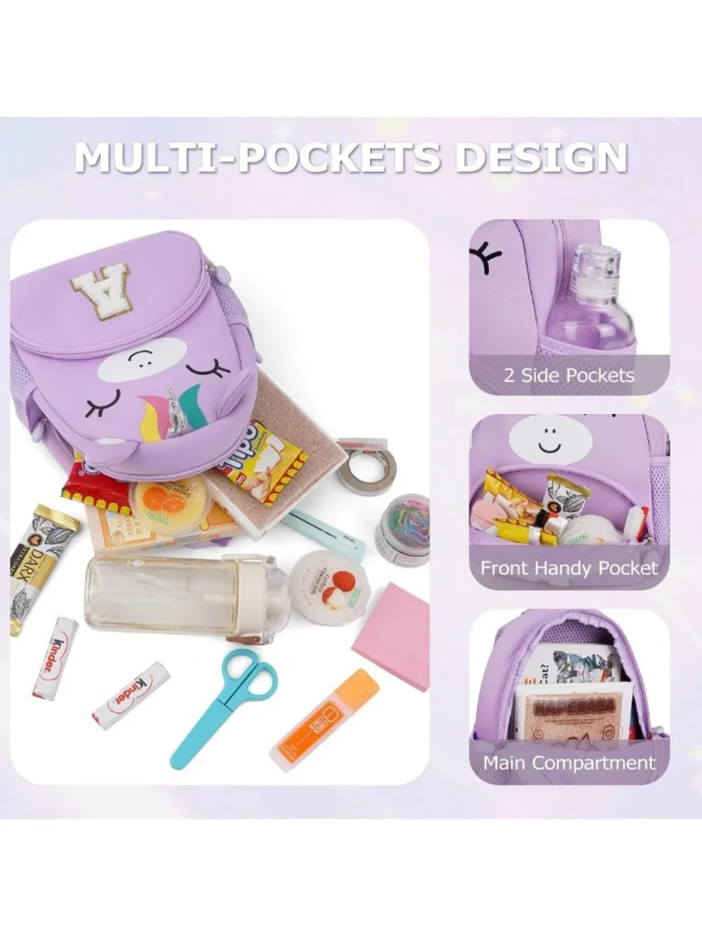 Personalized Unicorn Backpack for Toddler Girls | Birthday Gift for Ages 2-5